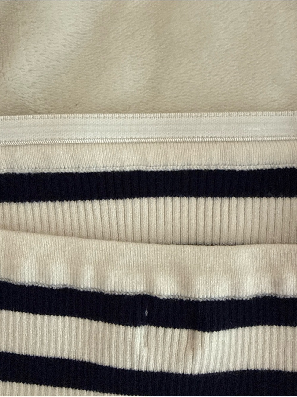 Edikted Ribbed Knit Striped Bodycon Maxi Dress Strapless Size Large Back Slit - Picture 6 of 11